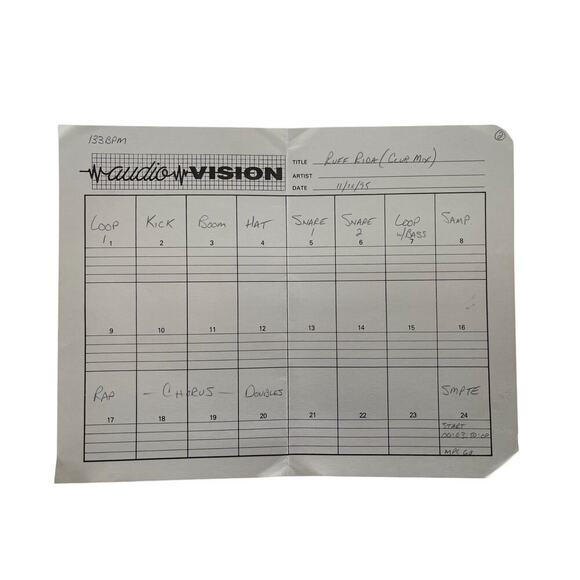 Hip Hop Artist FRAZE Ruff Ride Studio Audio Master Tape produced by Disco Rick - Picture 6 of 8